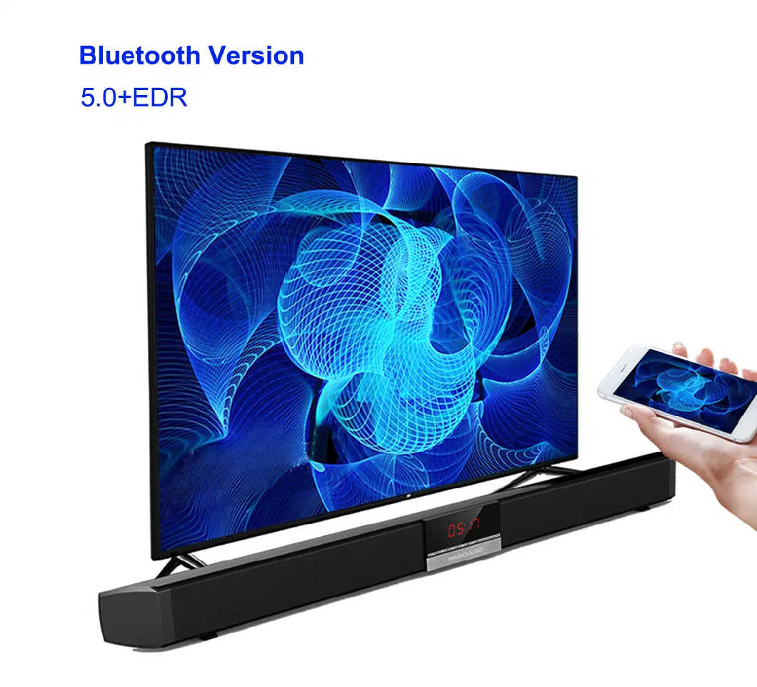 Miboard Hot Sale New Design LED Portable Wireless Speakers Sound Bass Mobile 2.0 Channel Bluetooth Version 5.0+EDR Soundbar with 3.5mm Aux Input